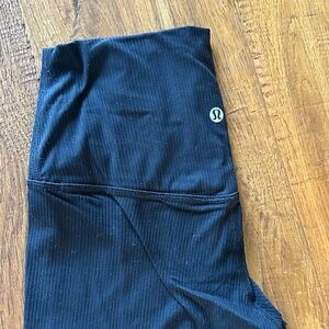 lululemon athletica black 25“ ribbed leggings